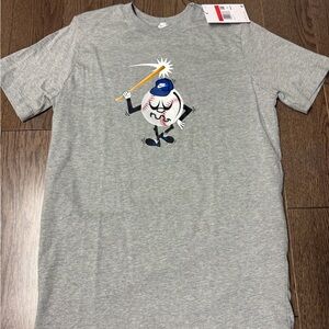 Nike Heather Gray Baseball Short Sleeve Tee size L